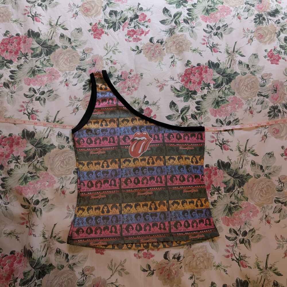 Rolling Stones Graphic Asymmetrical Tank Top